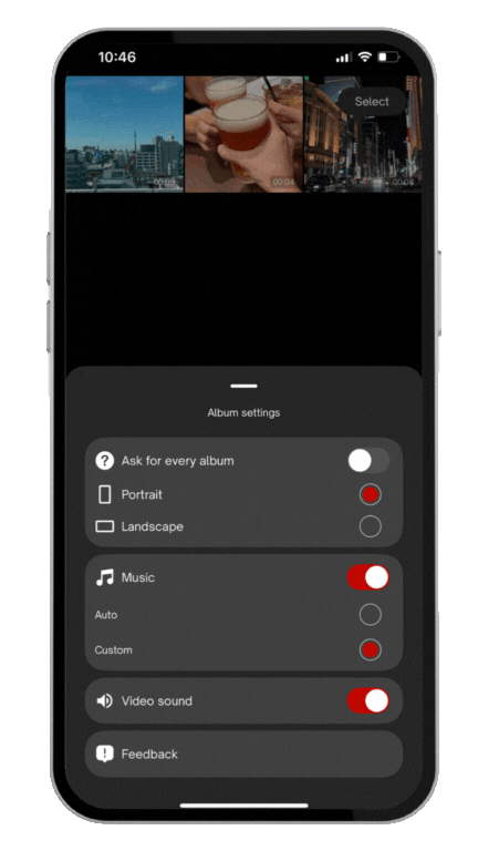 feedback button